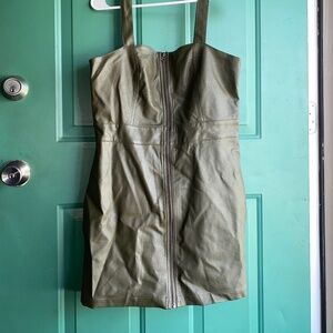 Wild fable ladies size medium zip up dress olive green